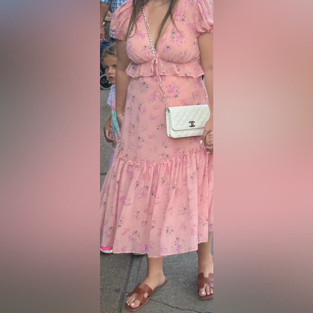 LoveShackFancy Pink Floral Dress